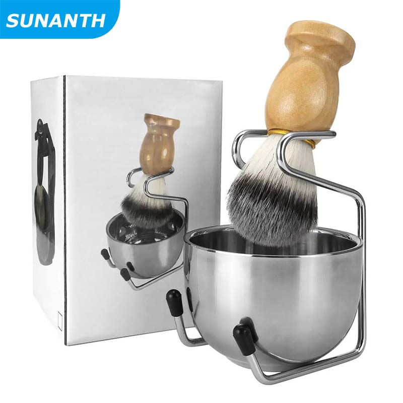 Shaving Brush Set - 스테인레스 스틸 남성용 면도 건식 또는