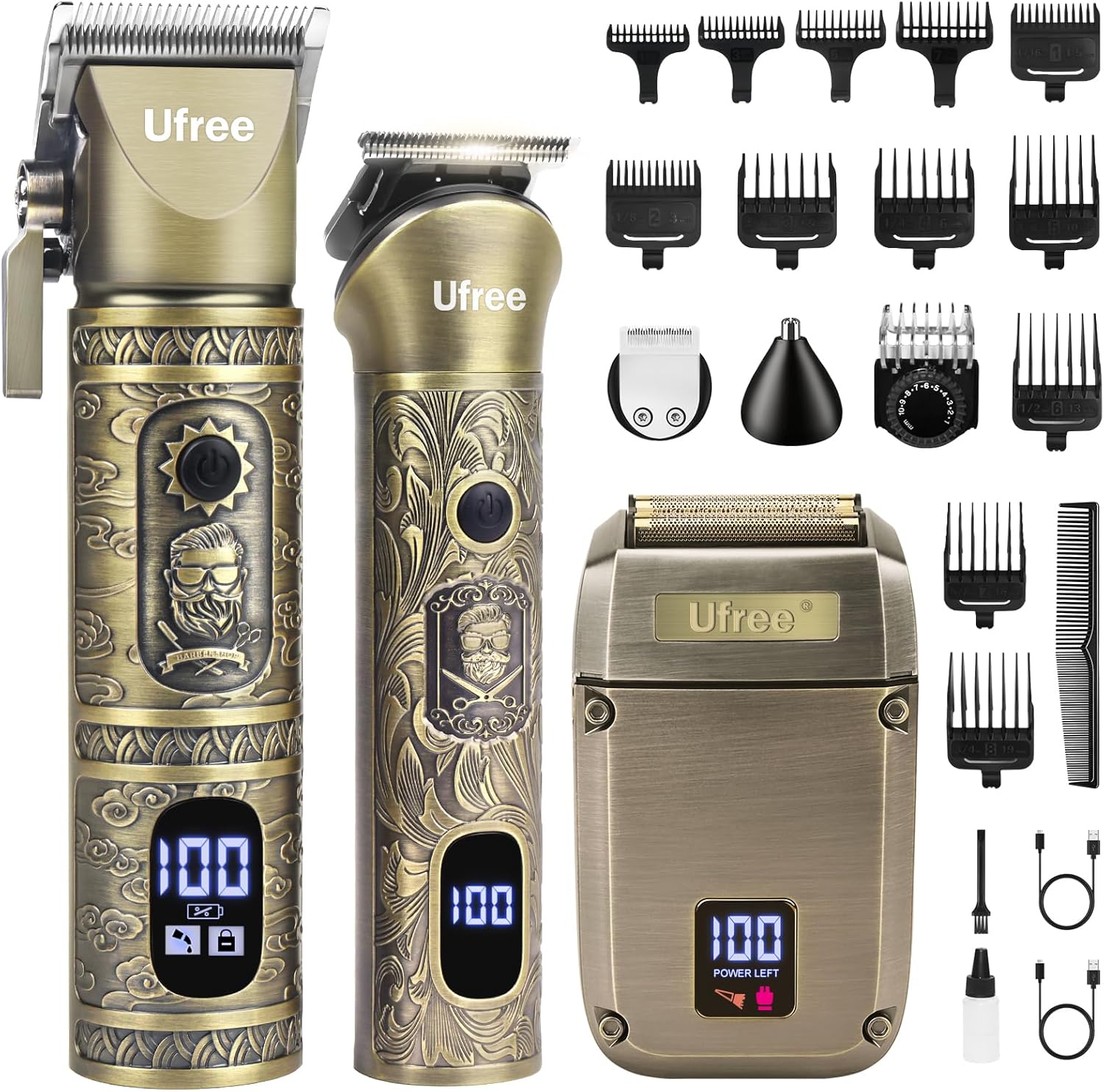 Men'S Grooming Images - 남성용 수염 트리머 헤어 클리퍼, LCD
