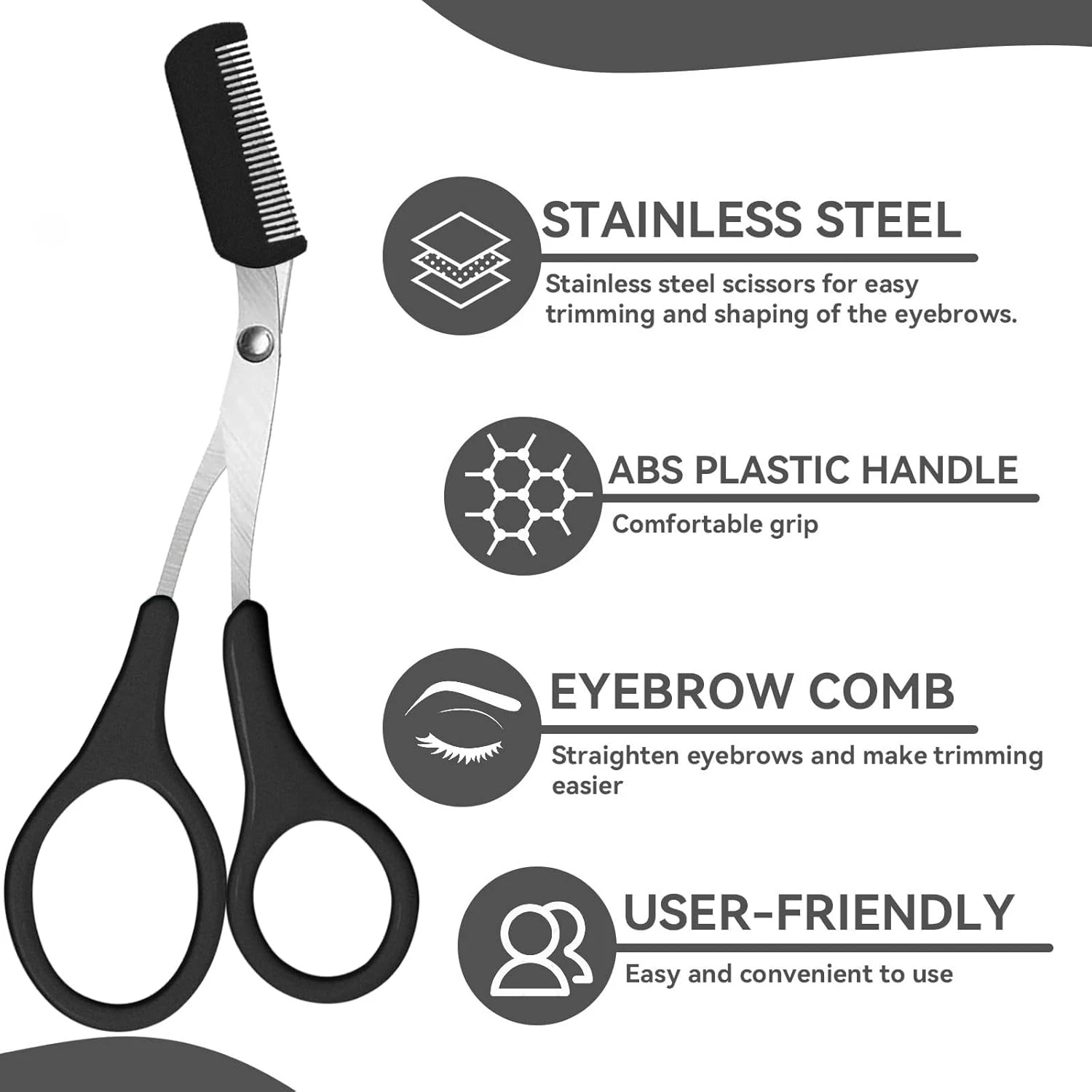 스테인리스 스틸 눈썹 정리 키트 – 전문가용 빗, 가위 - Men'S Grooming Eyebrow Shape 리뷰 및 가격
