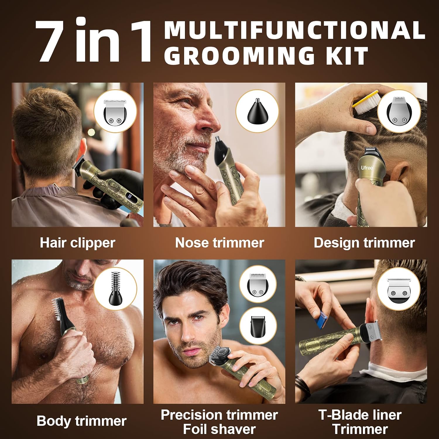 7-in-1 수염 트리머, 남성용 전기 면도기, 1-1 - Men'S Grooming Images 리뷰 및 가격