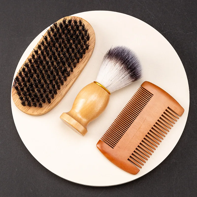 3 개/대 멧돼지 강모 수염 손질 남성 면도 브러쉬 휴 - Shaving Brush Set 리뷰 및 가격
