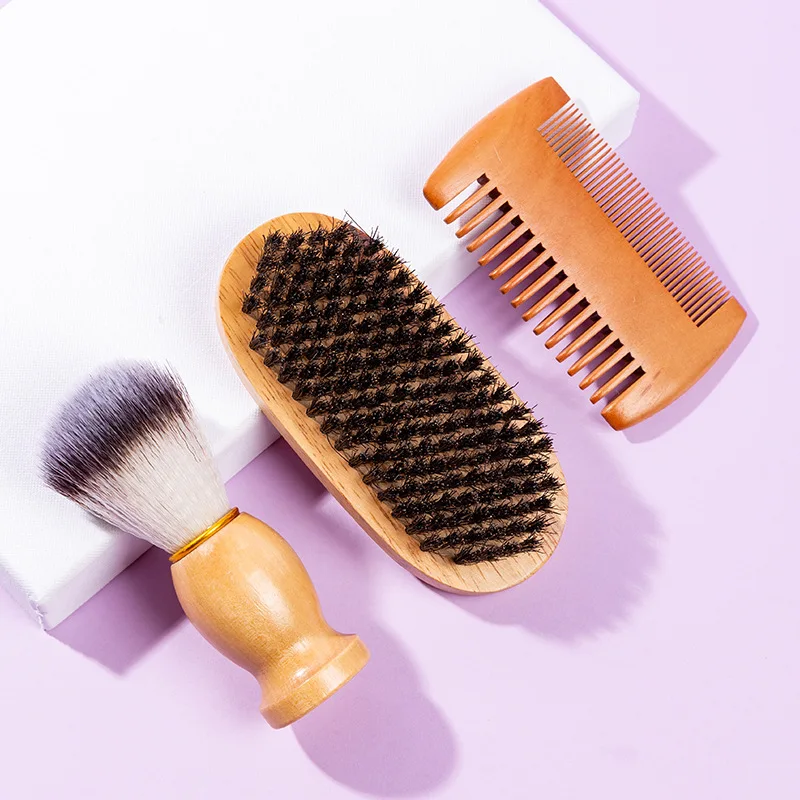 3 개/대 멧돼지 강모 수염 손질 남성 면도 브러쉬 휴 - Shaving Brush Set 리뷰 및 가격