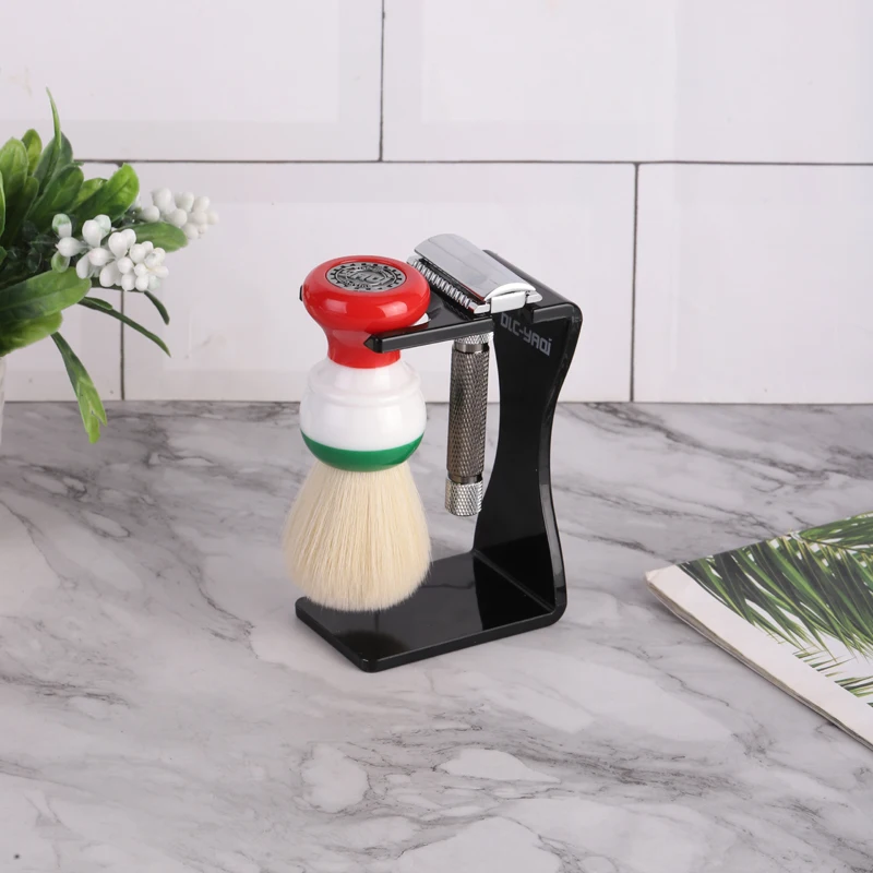 YAQi 남성용 저렴한 크리미 블랙/화이트 컬러 면도  - Shaving Brush Set 리뷰 및 가격