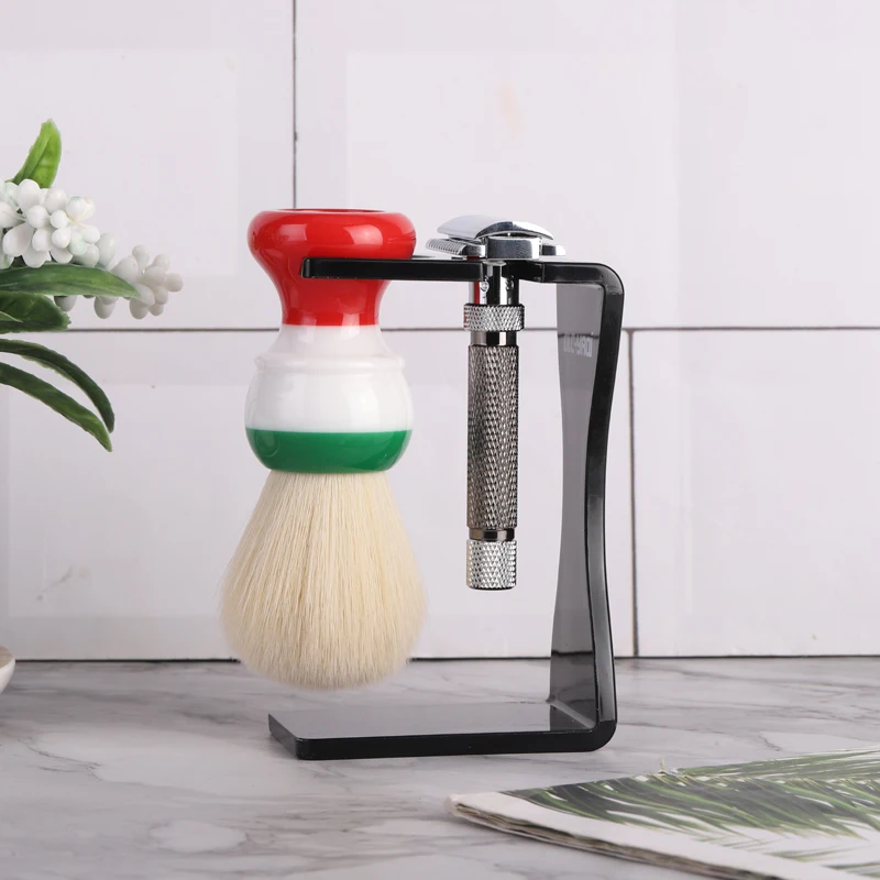 YAQi 남성용 저렴한 크리미 블랙/화이트 컬러 면도  - Shaving Brush Set 리뷰 및 가격